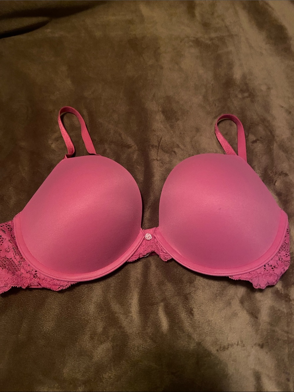 Victoria's Secret Dream Angels Smooth and Lace Push-up Bra Pink